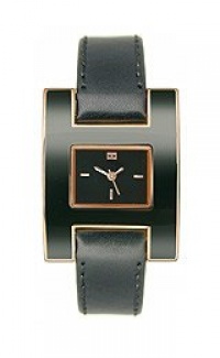 Tommy Hilfiger Women's 1781154 Fashion Black Enamel and Rose Gold Watch Tommy Hilfiger Women's 1781154 Fashion Black Enamel and Rose Gold Watch