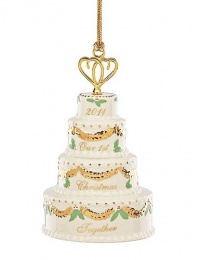Lenox 2011 Our First Christmas Together Cake Ornament Lenox 2011 Our First Christmas Together Cake Ornament