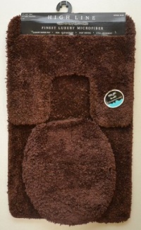 High Line 3pcs Brown Micro Fiber Plush High Quality Bath room Set High Line 3pcs Brown Micro Fiber Plush High Quality Bath room Set