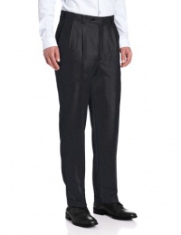 Louis Raphael Men's Luxe Pleated Hidden Extension Dress Pant, Charcoal, 40x32 Louis Raphael Men's Luxe Pleated Hidden Extension Dress Pant, Charcoal, 40x32