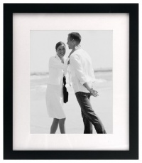 Malden Linear Wood Matted 4x6 Black Picture Frame Malden Linear Wood Matted 4x6 Black Picture Frame