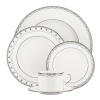 Lenox 822939 Iced Pirouette 5-Piece Place Setting, White