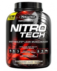 MuscleTech Nitro-Tech Performance Series, Cookies and Cream, 4 lbs MuscleTech Nitro-Tech Performance Series, Cookies and Cream, 4 lbs