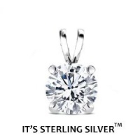 925 Sterling Silver Solitaire 3.00 Carat Cubic Zirconia Pendant. (Basket Setting) 3.00 carat Round Top Quality Cubic Zirconia 925 Sterling Silver Solitaire 3.00 Carat Cubic Zirconia Pendant. (Basket Setting) 3.00 carat Round Top Quality Cubic Zirconia