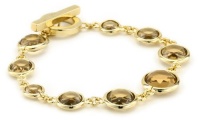 Anne Klein Beacon Gold-Tone Topaz Colored Toggle Closure Bracelet