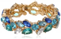 Anne Klein Gold-Tone Green Multi-Stretch Bracelet, 8 Anne Klein Gold-Tone Green Multi-Stretch Bracelet, 8