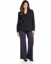 Kasper Women's Plus-Size 2 Button Crepe Jacket