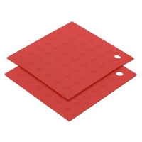 MIU France Set of 2 Silicone Pot Holders, Red MIU France Set of 2 Silicone Pot Holders, Red