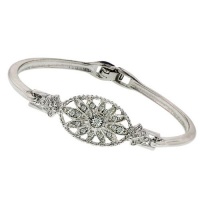 Art Deco Crystal Floral Motif Bracelet Art Deco Crystal Floral Motif Bracelet