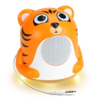 GOgroove Groove Pal Jr. Tiger Portable Light-Up Speaker System with Impressive Dynamic Audio Driver and Enhaced Bass Woofer for Smartphones , Tablets , MP3 Players & More!