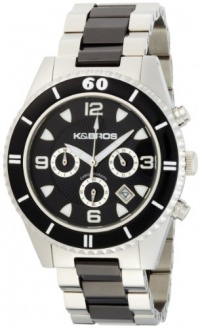 K&BROS Unisex 9136-1 C-901 Ceramic Chronograph Silver-tone Black Watch K&BROS Unisex 9136-1 C-901 Ceramic Chronograph Silver-tone Black Watch
