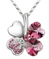 Swarovski Elements Crystal Four Leaf Clover Pendant Necklace 19-CN9034R