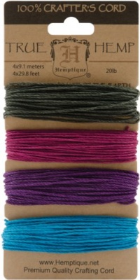 Hemptique Hemp Cord Card, 20-Pound, Party Hemptique Hemp Cord Card, 20-Pound, Party