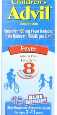 Children's Advil Ibuprofen Fever Reducer/Pain Reliever Oral Suspension, Blue Raspberry, 4-Ounce Bottles (Pack of 3) Children's Advil Ibuprofen Fever Reducer/Pain Reliever Oral Suspension, Blue Raspberry, 4-Ounce Bottles (Pack of 3)