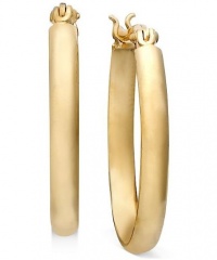 Giani Bernini 24k Gold over Sterling Silver Earrings, Oval Hoop