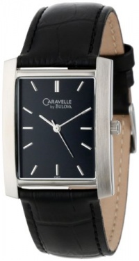 Caravelle by Bulova Men's 43A03 Leather Strap Black Dial Watch Caravelle by Bulova Men's 43A03 Leather Strap Black Dial Watch