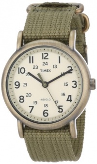 Timex Unisex T2N894 Weekender Olive Green Nylon Strap Watch Timex Unisex T2N894 Weekender Olive Green Nylon Strap Watch