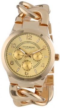 Akribos XXIV Women's AK531YG Ultimate Multifunction Twist Chain Quartz Watch Akribos XXIV Women's AK531YG Ultimate Multifunction Twist Chain Quartz Watch