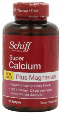 Schiff Super Calcium-Magnesium, Softgels, 90 softgels Schiff Super Calcium-Magnesium, Softgels, 90 softgels