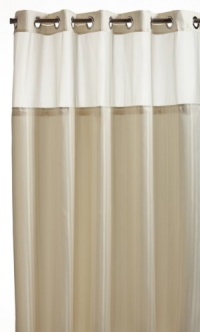 Hookless Fabric Shower Curtain with Built in Liner Beige Hookless Fabric Shower Curtain with Built in Liner Beige