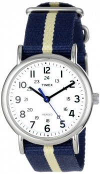 Timex Unisex T2P1429J Weekender Watch with Navy and Yellow Nylon Strap Timex Unisex T2P1429J Weekender Watch with Navy and Yellow Nylon Strap