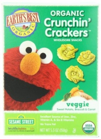 Earth's Best Organic Veggie Crunchin' Crackers, 5.3 Ounce Boxes (Pack of 6) Earth's Best Organic Veggie Crunchin' Crackers, 5.3 Ounce Boxes (Pack of 6)