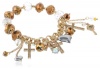 Betsey Johnson Iconic Summer Metallics Cross Multi-Charm Half Stretch Bracelet, 7.5