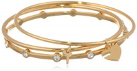 Juicy Couture Charm Minis Heart and Key Set of 3 Bangle Bracelets, 2.72 Juicy Couture Charm Minis Heart and Key Set of 3 Bangle Bracelets, 2.72