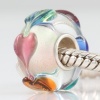 Love Goes Round Hearts Murano Glass Authentic 925 Sterling Silver Solid Core Charm Fits Pandora Chamilia Biagi Troll Beads Europen Style Bracelets
