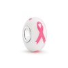 Bling Jewelry Silver Breast Cancer Awareness Murano Glass Bead Fits Pandora