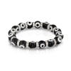 Bling Jewelry Evil Eye Beads 10mm Black Stretch Swarovski Crystal Bracelet 7.5in
