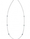 B. Brilliant Sterling Silver Necklace, Cubic Zirconia London Blue Station Necklace (1 ct. t.w.)