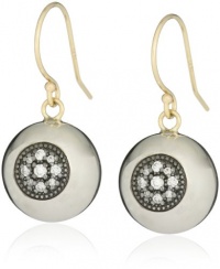 Mizuki Silver and Gold Diamond Evil Eye Ball Earrings Mizuki Silver and Gold Diamond Evil Eye Ball Earrings