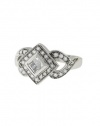 Effy Jewlery 14K White Gold Diamond Ring, .56 TCW Ring size 7