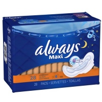 Always Maxi Overnight with Wings Pads, 28 Count (Pack of 2) Always Maxi Overnight with Wings Pads, 28 Count (Pack of 2)