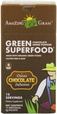 Amazing Grass Chocolate Drink Powder, Green Superfood, 15 Count Packets Amazing Grass Chocolate Drink Powder, Green Superfood, 15 Count Packets