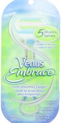 Gillette Venus Embrace Women's Razor 1 Razor 2 Refill Cartridges And 1 Showerpod, 1.000 Count Gillette Venus Embrace Women's Razor 1 Razor 2 Refill Cartridges And 1 Showerpod, 1.000 Count