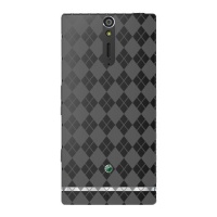 Amzer Luxe Argyle High Gloss TPU Soft Gel Skin Fit Case Cover for Sony Xperia S - Retail Packaging - Smoke Grey Amzer Luxe Argyle High Gloss TPU Soft Gel Skin Fit Case Cover for Sony Xperia S - Retail Packaging - Smoke Grey
