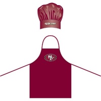 San Francisco 49Ers Nfl Barbeque Apron And Chefs Hat San Francisco 49Ers Nfl Barbeque Apron And Chefs Hat
