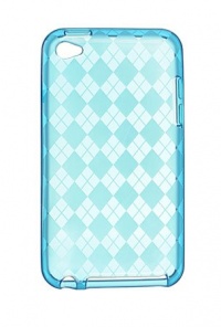 Premium TPU Flexi Soft Gel Skin compatible with iPod Touch 4th Generation, 4th Gen - Blue Checkers Argyle Print Premium TPU Flexi Soft Gel Skin compatible with iPod Touch 4th Generation, 4th Gen - Blue Checkers Argyle Print