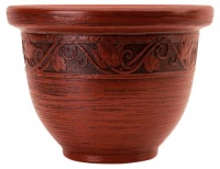 Listo 9-Inch Glaze Resin Pottery, Phoenix Red Listo 9-Inch Glaze Resin Pottery, Phoenix Red