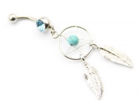 316L Surgical Stainless Steel 14g 7/16 Inch Crystal Gem Dream Catcher Belly Navel Barbell Bar Ring Body Jewelry Piercing 316L Surgical Stainless Steel 14g 7/16 Inch Crystal Gem Dream Catcher Belly Navel Barbell Bar Ring Body Jewelry Piercing