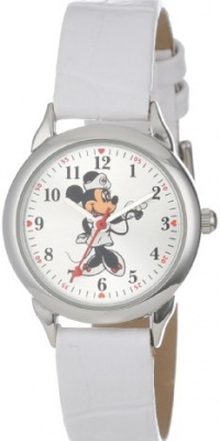 Disney Women's MCK308 Minnie Mouse Nurse White Strap Watch Disney Women's MCK308 Minnie Mouse Nurse White Strap Watch