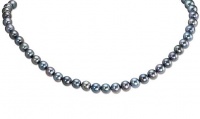 CleverEve Designer Series Peakcock Pearl Necklace w/ .925 Sterling Silver Clasp & CZ Accents