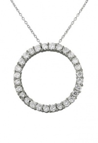 Effy Jewlery 14K White Gold Diamond Circle Pendant, .68 TCW Effy Jewlery 14K White Gold Diamond Circle Pendant, .68 TCW