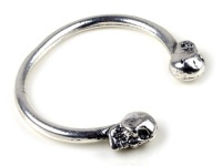skull skeleton fashion silver tone ringent cuff bangle bracelet skull skeleton fashion silver tone ringent cuff bangle bracelet