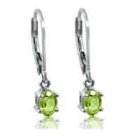 Peridot Earrings in Sterling Silver Leverbacks (1ct total weight)