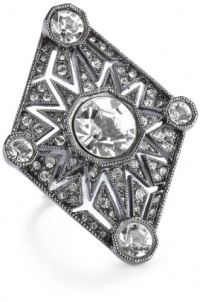 House of Harlow 1960 Gunmetal Four Point Triangle Ring House of Harlow 1960 Gunmetal Four Point Triangle Ring