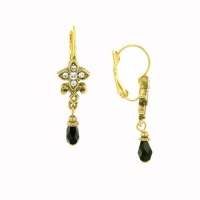 Antiquities Couture Antique Swarovski Crystal and Gold-Tone Earrings Antiquities Couture Antique Swarovski Crystal and Gold-Tone Earrings