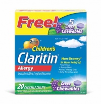 Claritin Children's 5mg Grape Chewable Tablets, 25-Tablets Claritin Children's 5mg Grape Chewable Tablets, 25-Tablets